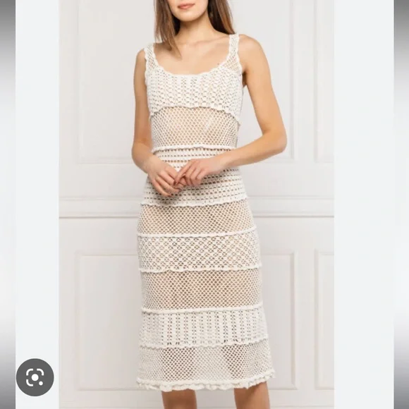 Pinko Dresses | Pinko Jamaica Crotchet Lace Dress. | Color: White | Size: S | Mariztanyc's Closet Pinko Dresses | Pinko Jamaica Crotchet Lace Dress. | Color: White | Size: S | Mariztanyc's Closet
